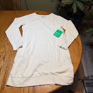 Pact Essential Sweatshirt Dress Size Large Organic Cotton Pockets NWT